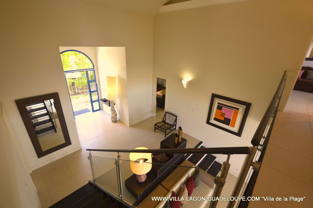 Mezzanine de la villa de prestige ville de la plage Guadeloupe