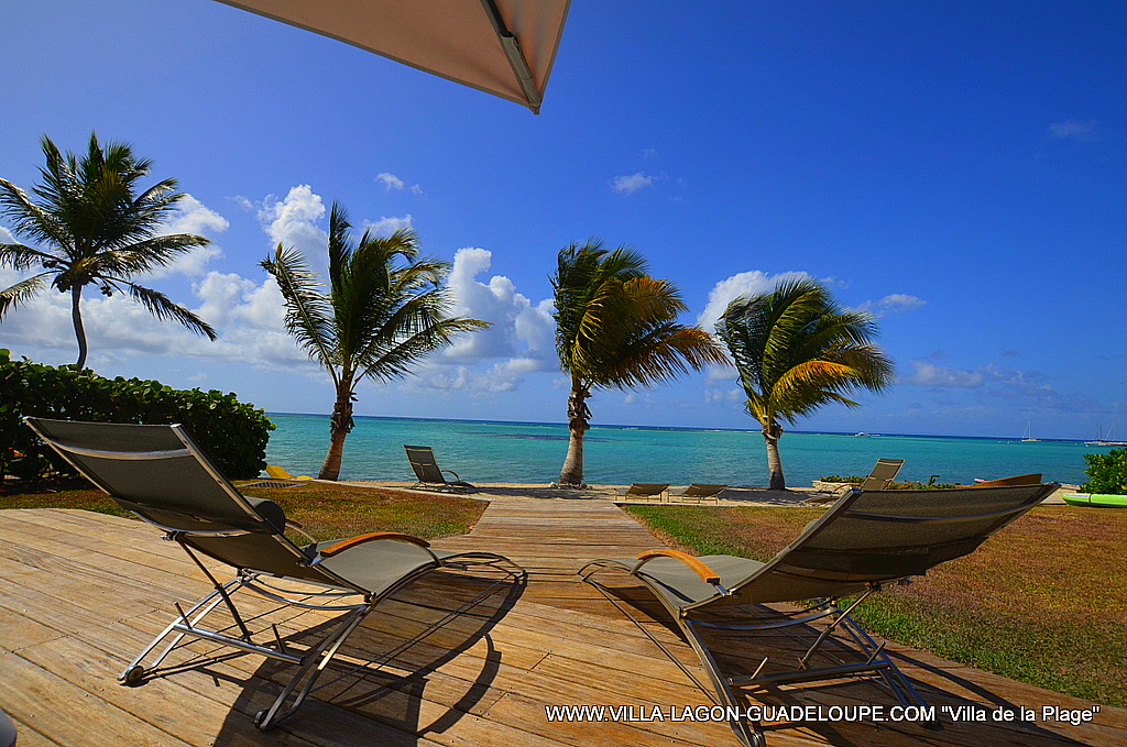 terrasse devant le lagon de st francois Guadeloupe