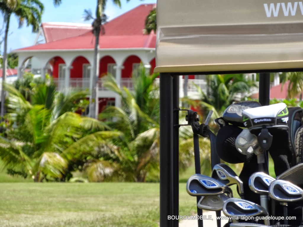 Club House  Golf de 18  Club House trous de Saint François Guadeloupe avec la golfette BoubouMobile