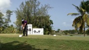 Le Français Thomas Fournier devant la Villa de luxe en Guadeloupe pendant l'Open De Saint François 2012 en Guadeloupe