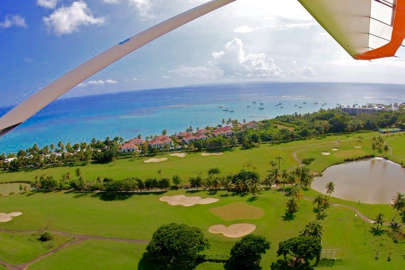 Le Golf, Les Villas Boubou de la Résidence Les Jardins du Hamak et le lagon