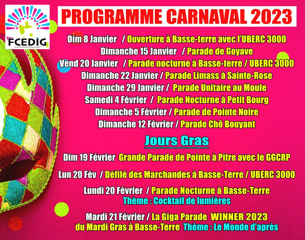 Programme du Carnaval 2020 Programme du Carnaval 2020