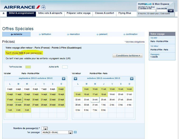 CLIQUEZ SUR LE TABLEAU POUR ACCEDER DIRECTEMENT A AIR FRANCE