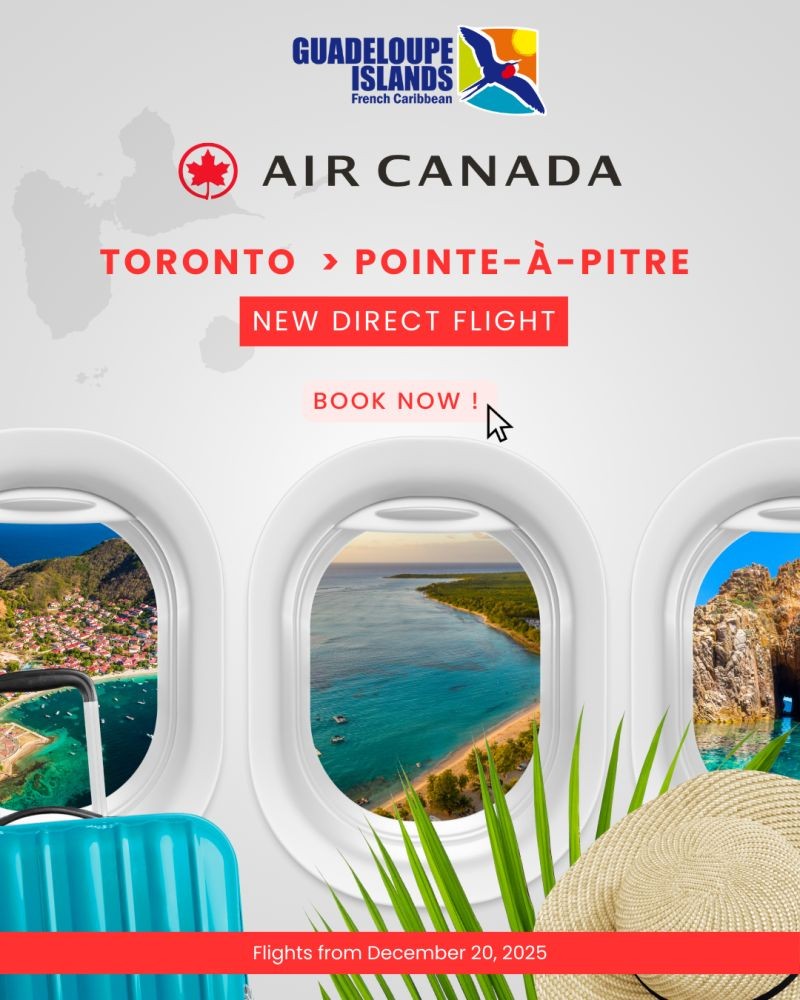 Air Canada Toronto Guadeloupe en direct