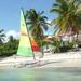 hobbie cat devant la villa Puravida en Guadeloupe