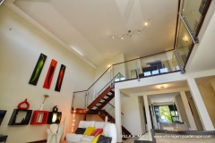 Villa Bonheur, salon et mezzanine villa de luxe Guadeloupe