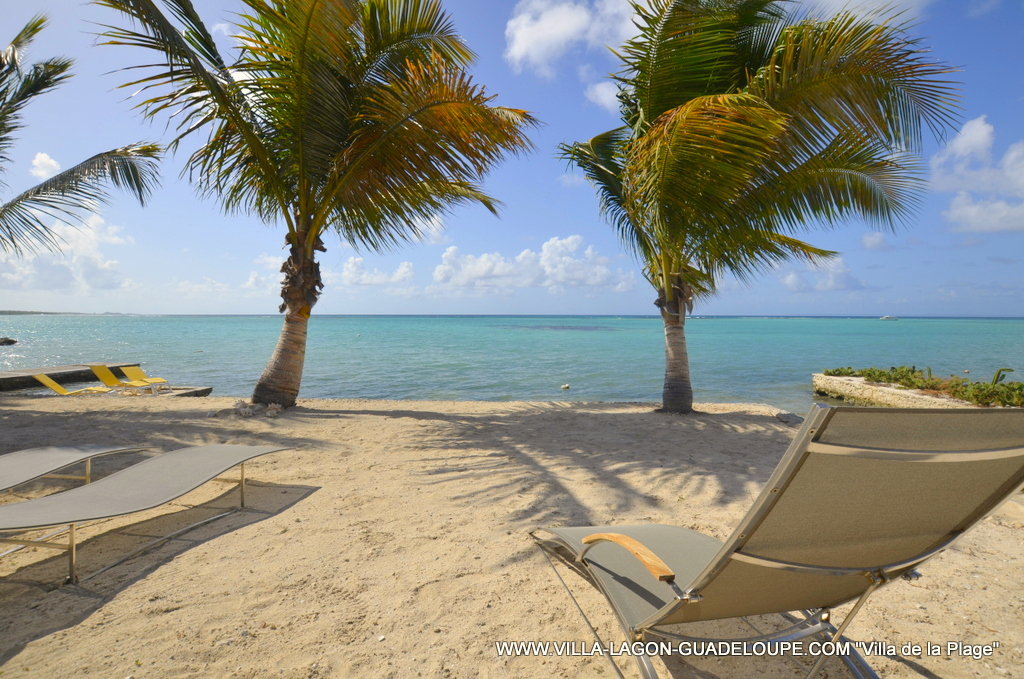 Petite plage devant le lagon de Guadeloupe