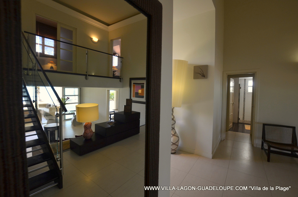 Effet de Miroir du salon de la villa de la plage Guadeloupe