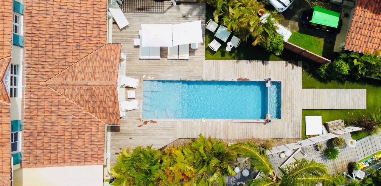 piscine villa boubou jour avec drone